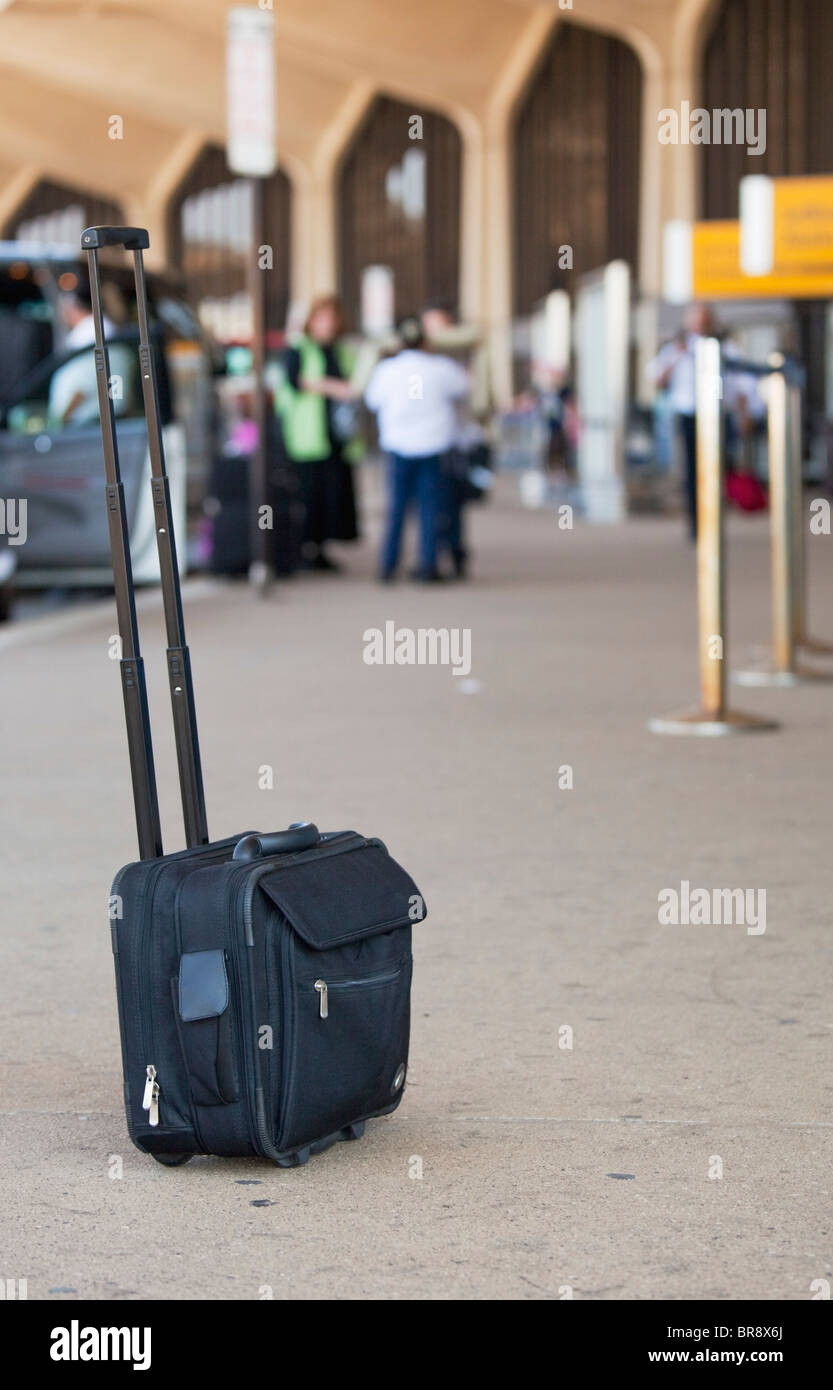 Carry-On Luggage At An Airport; Newark, New Jersey, United States Of America Stock Photo