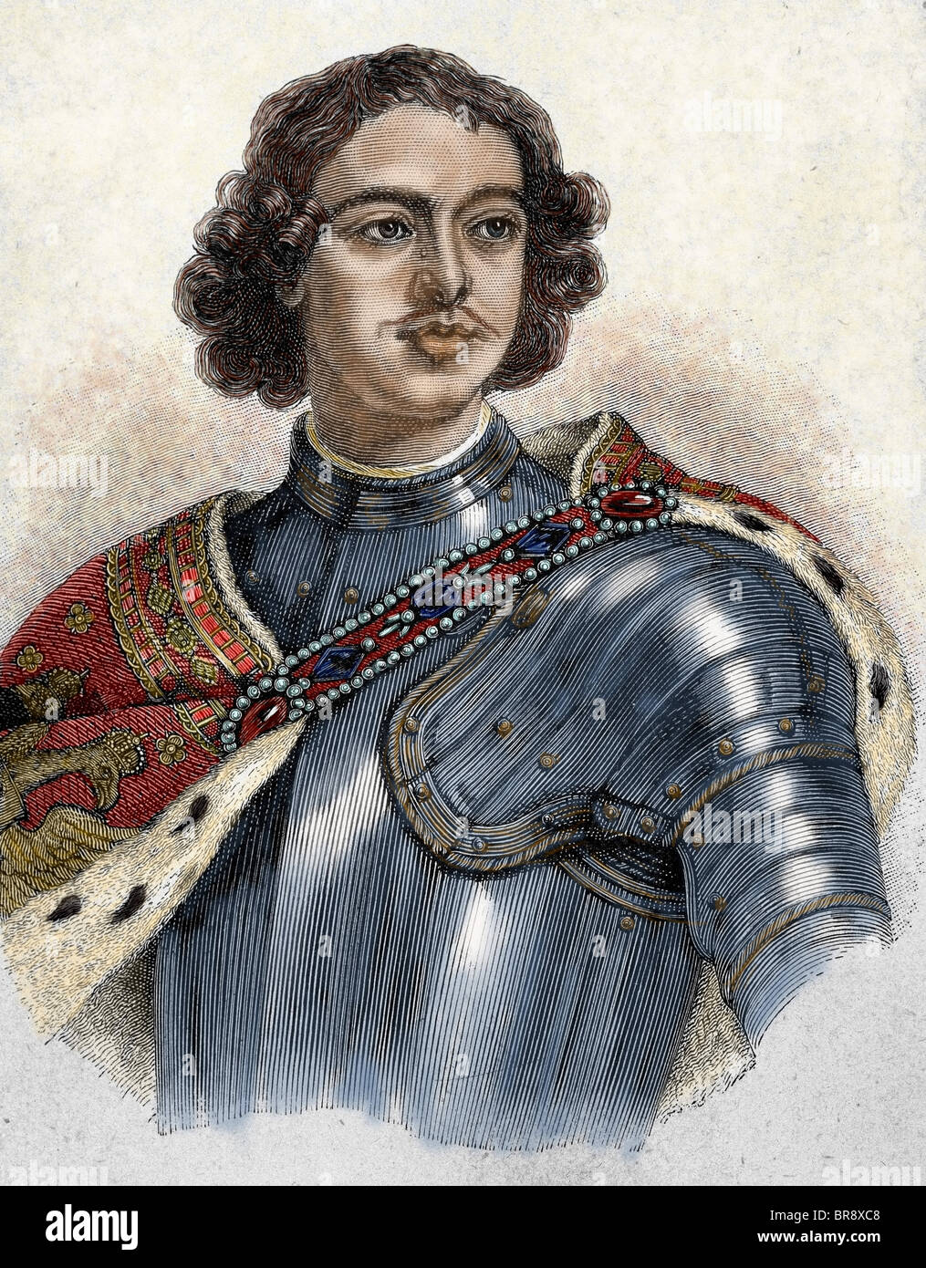 Peter I the Great (1672-1725). Tsar of Russia (1682-1725). Stock Photo
