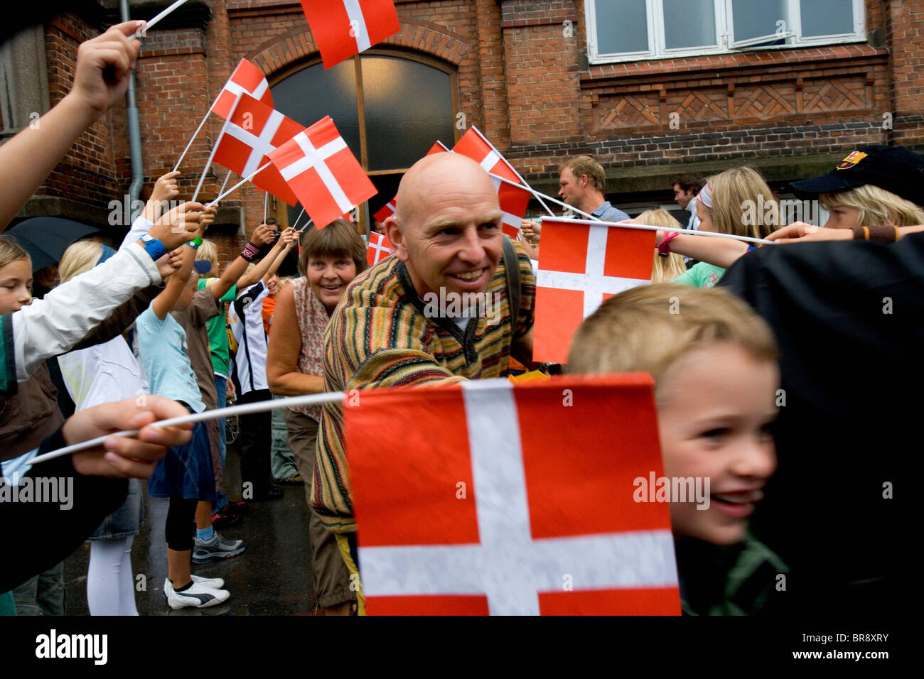 New students are welcomed on the first day of school in Arhus Denmark ...