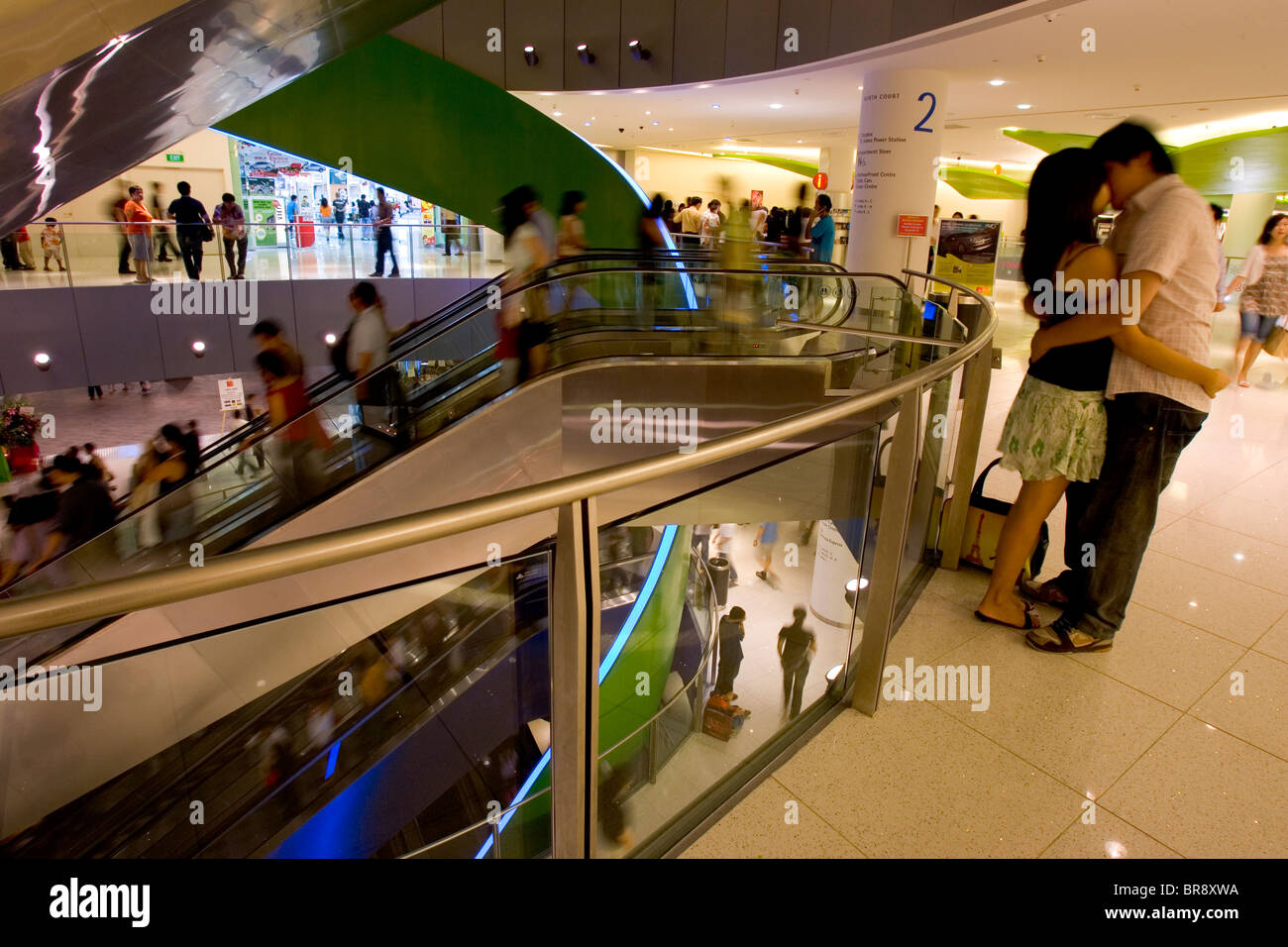 Interior of a shopping mall in Singapore Stock Photo - Alamy