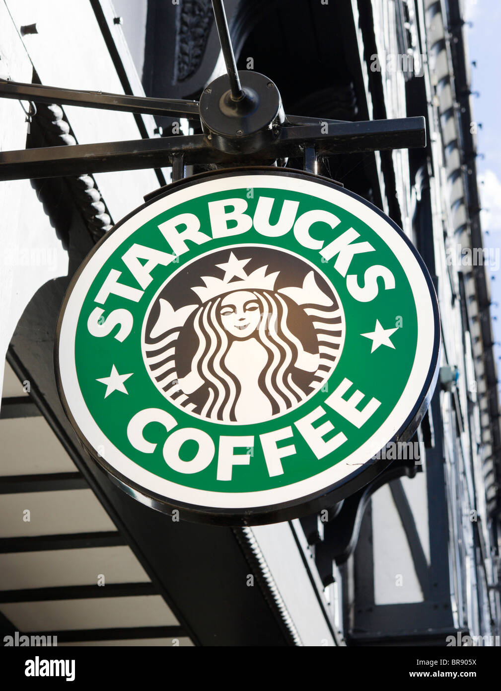 Starbucks coffee shop in Chester town centre, Cheshire, England, UK Stock Photo