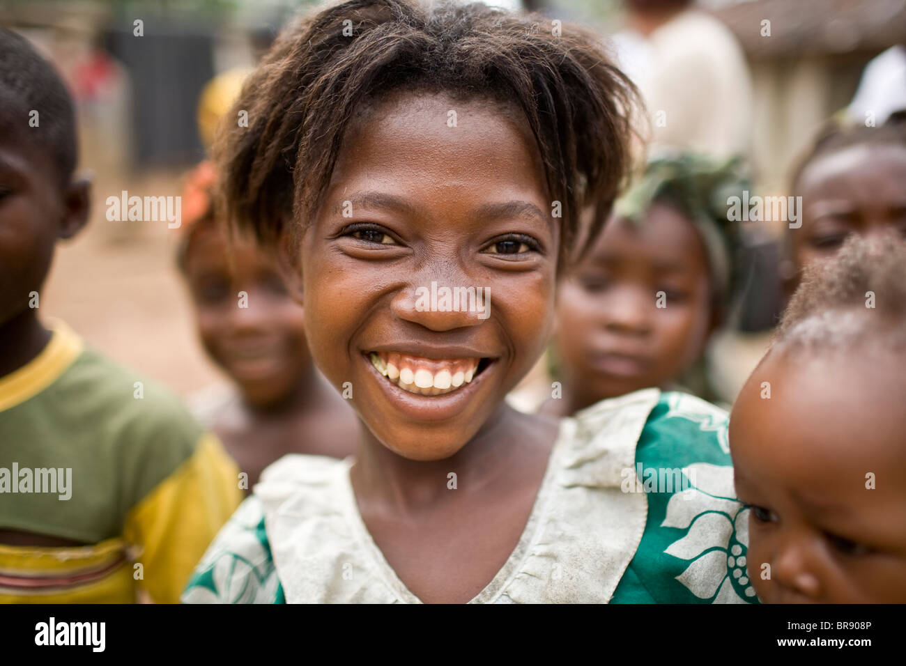 Liberian girl smiling Stock Photo Alamy