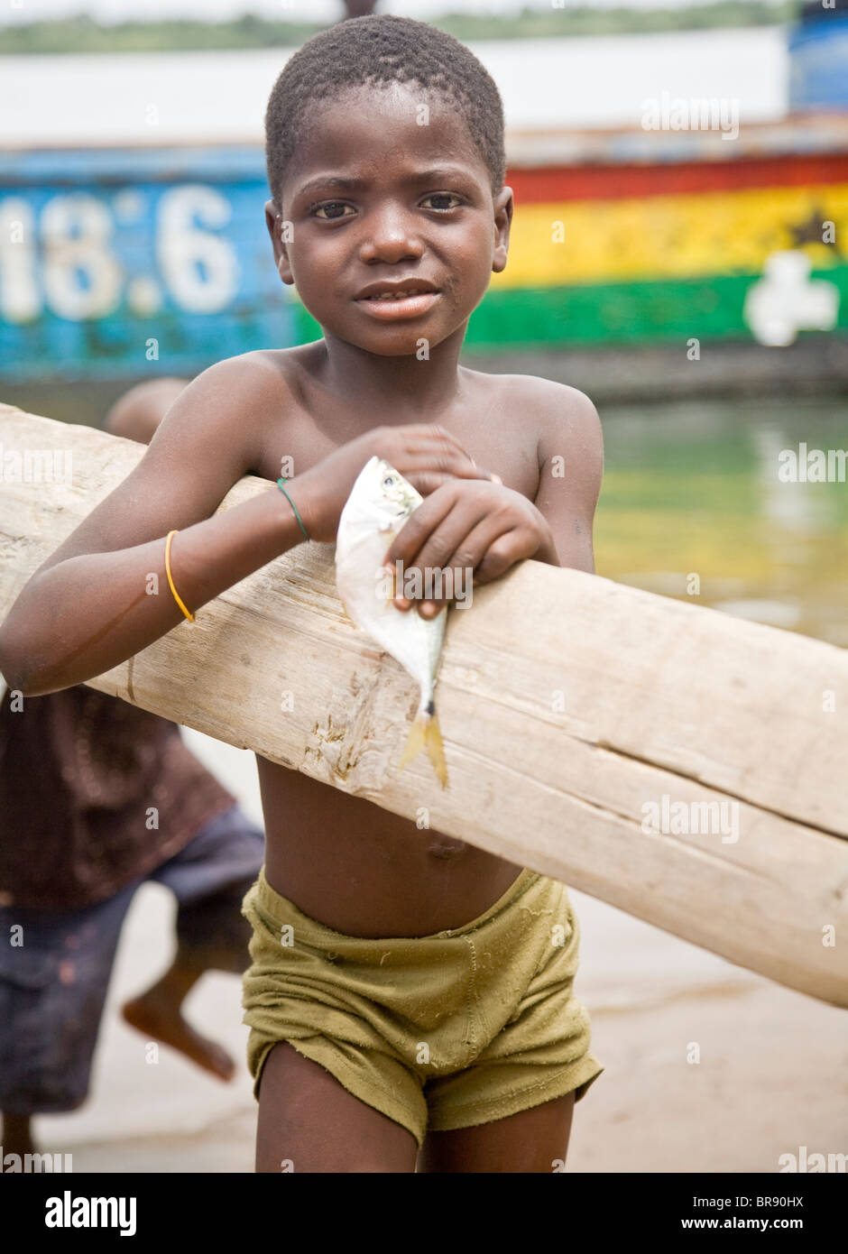 Sierra Leonean fishing village of Sulima Stock Photo