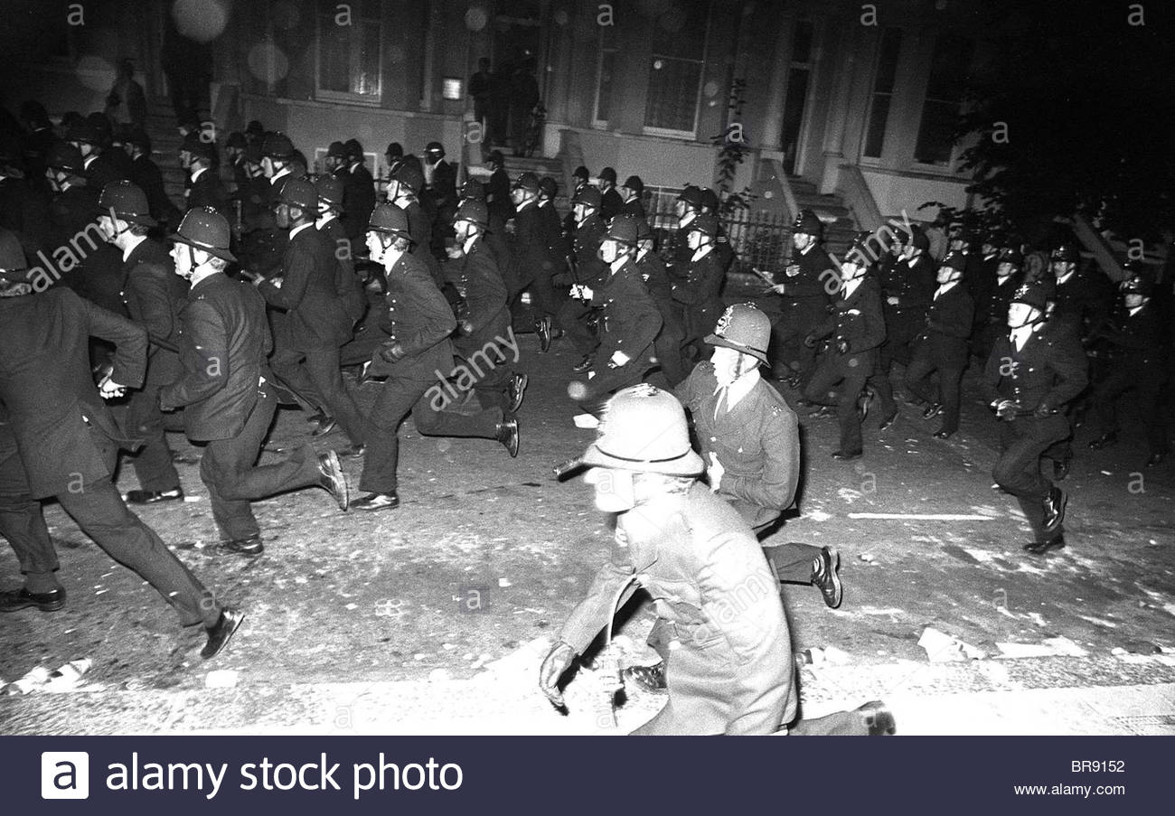 Policemen Notting Hill riots London England 1970s Stock Photo 31545950