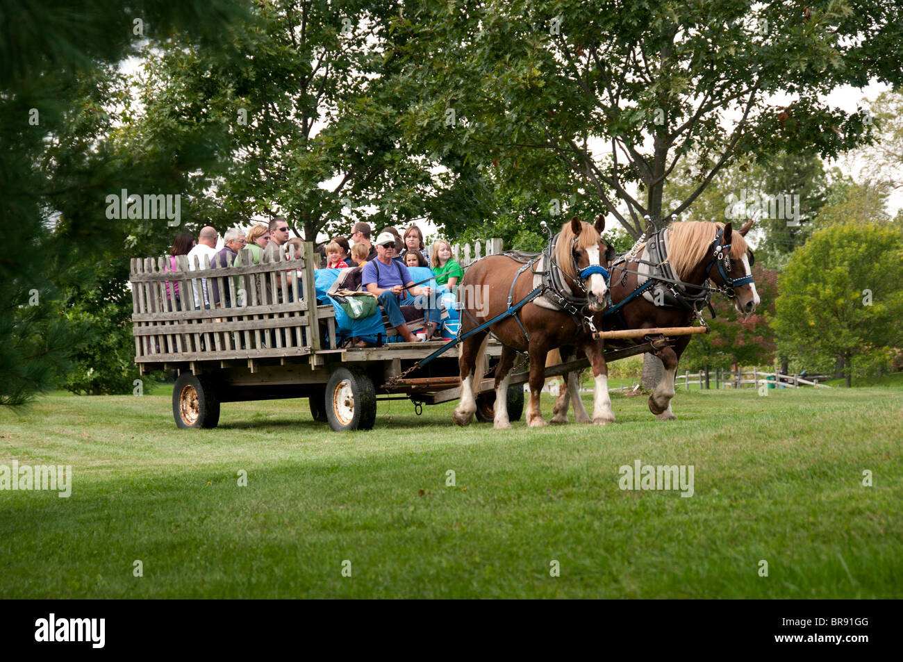 Hayride wagon hires stock photography and images Alamy