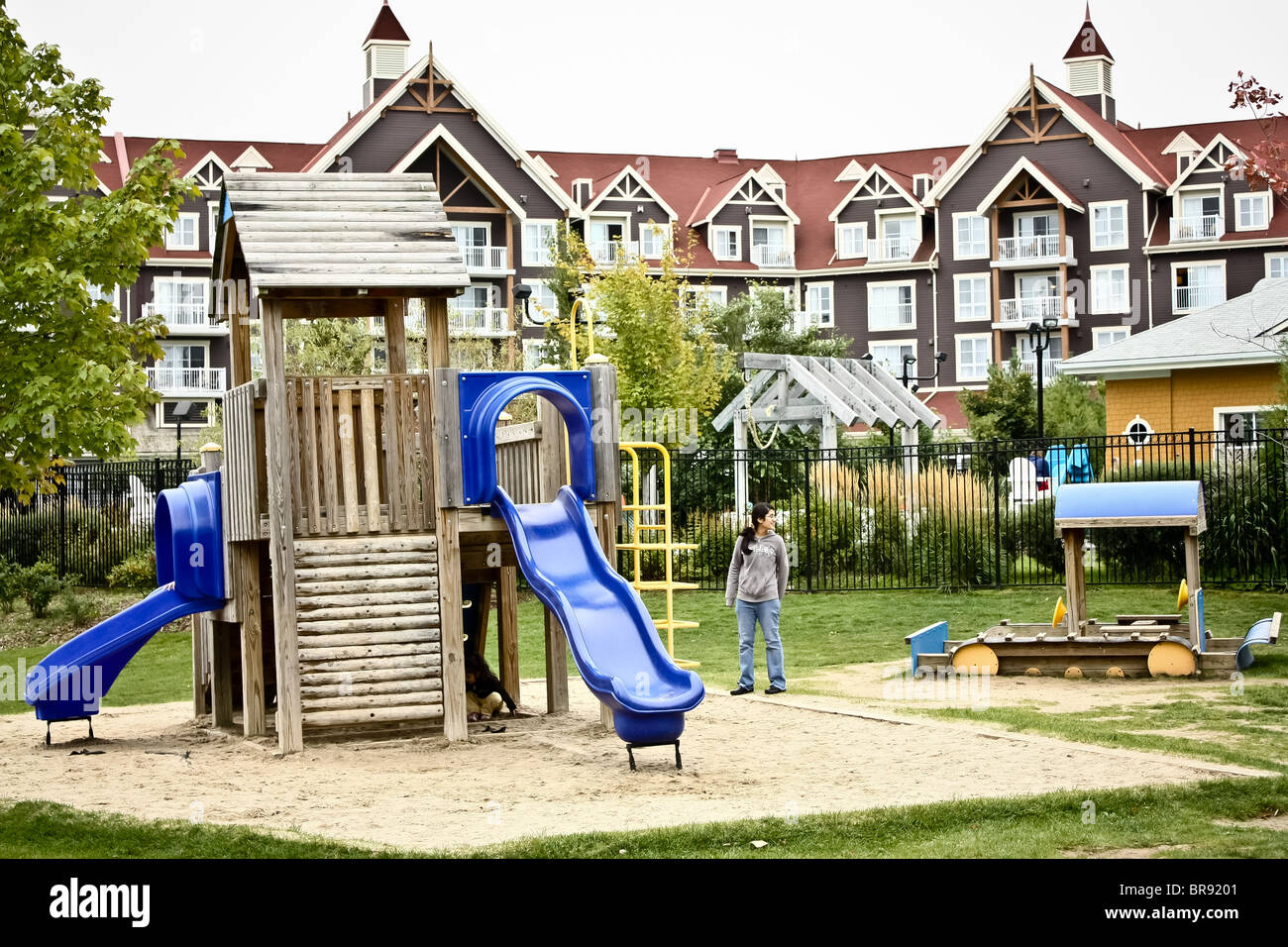 children playground at the blue mountains resort in Ontario Canada