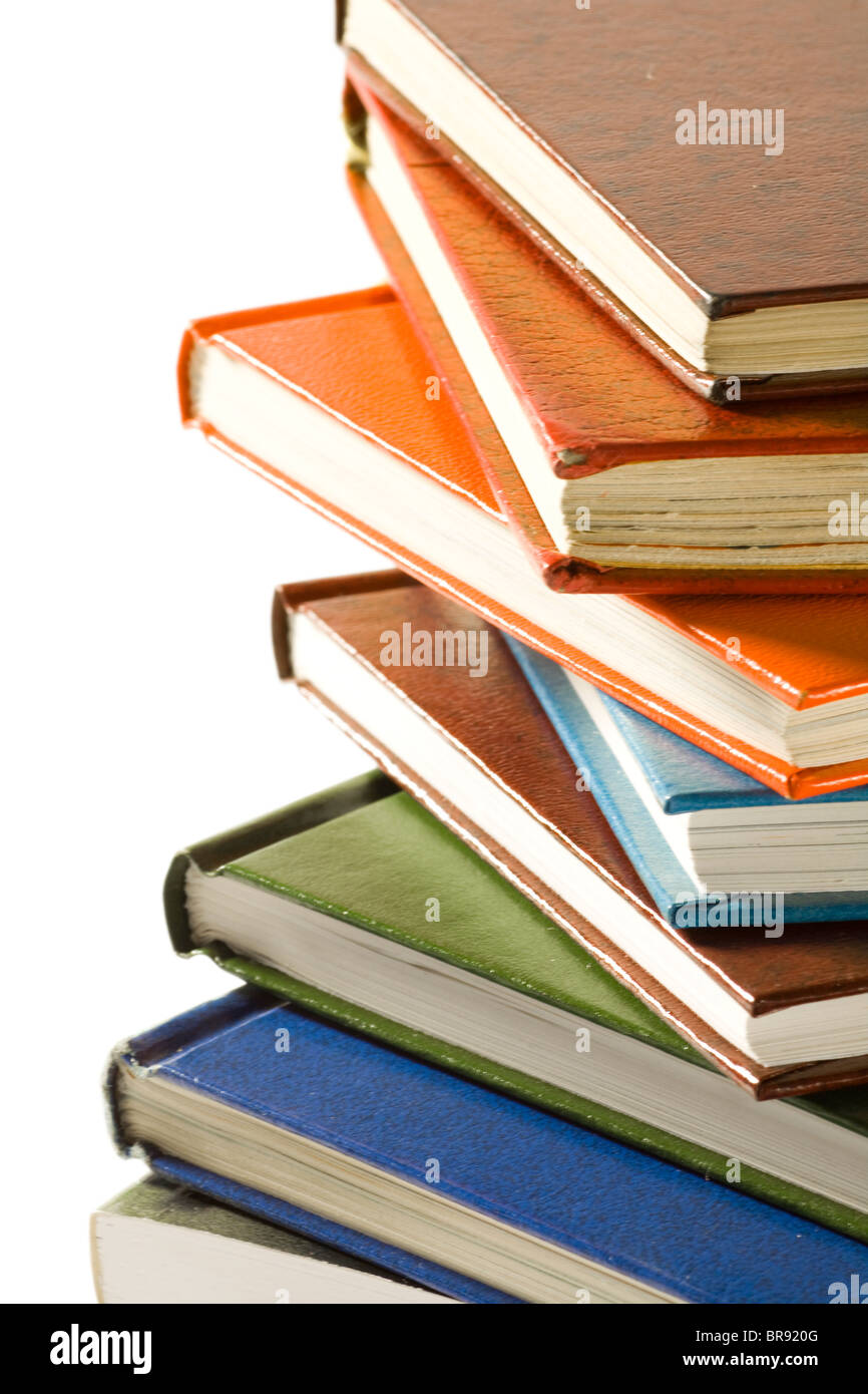 A stack of reading material, books. Stock Photo