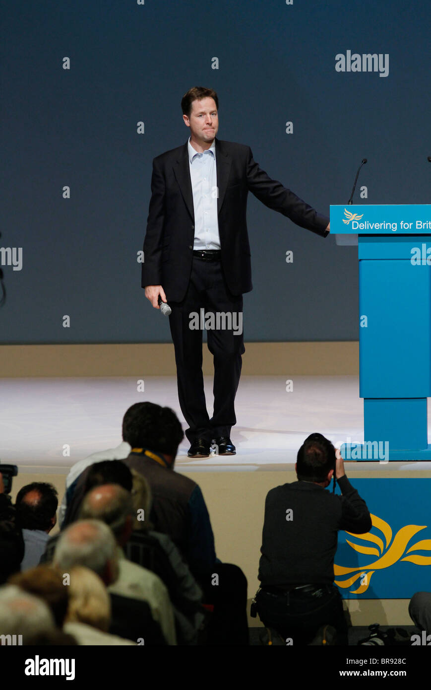 NICK CLEGG MP DEPUTY PRIME MINISTER 19 September 2010 THE ACC LIVERPOOL ENGLAND Stock Photo