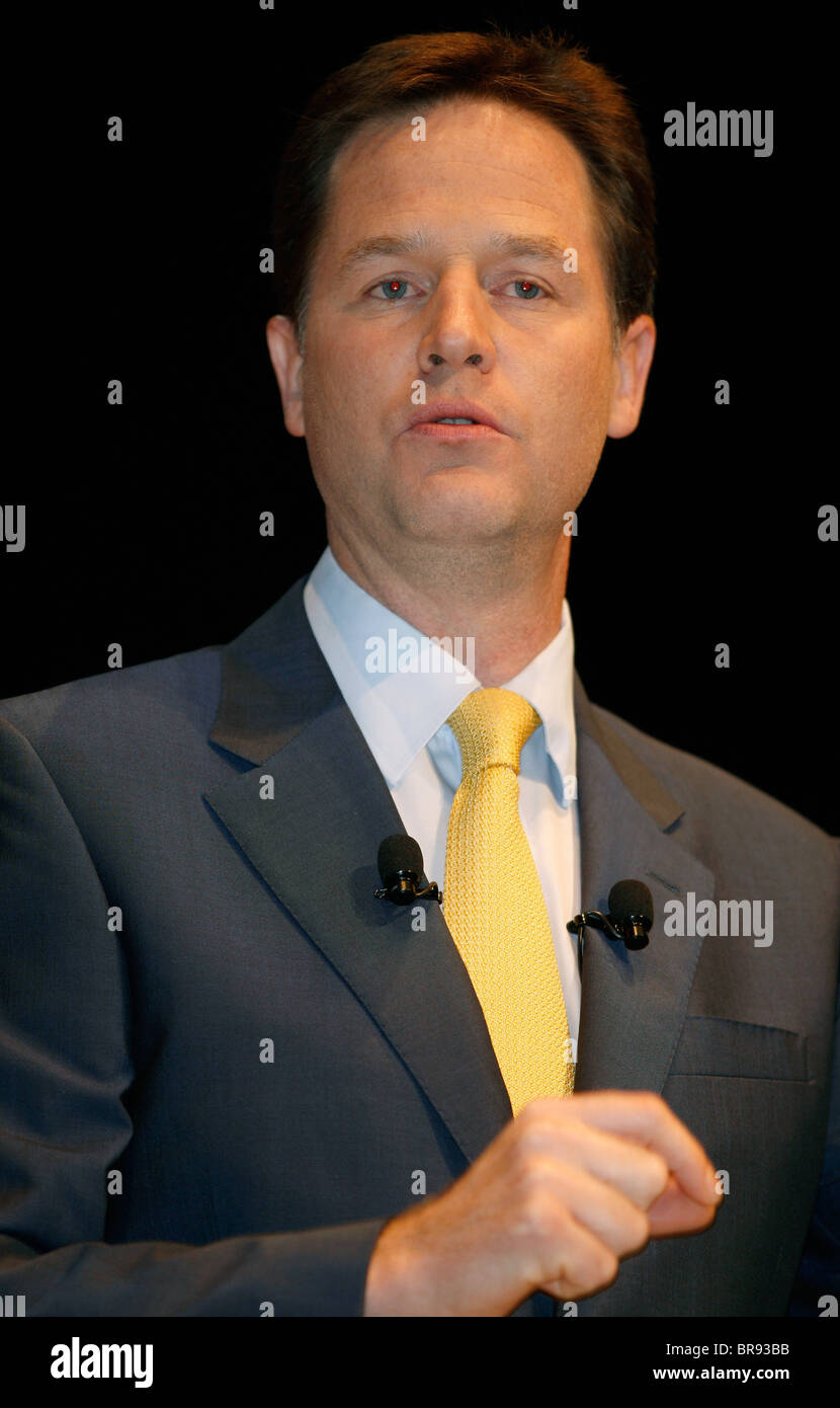 NICK CLEGG MP DEPUTY PRIME MINISTER 20 September 2010 THE ACC LIVERPOOL ENGLAND Stock Photo