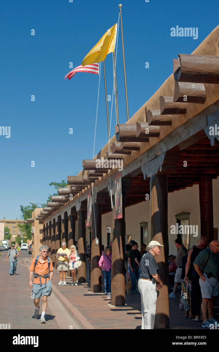 Art and jewelry of American Indians for sale at the Palace of the Governors Santa Fe New Mexico Stock Photo