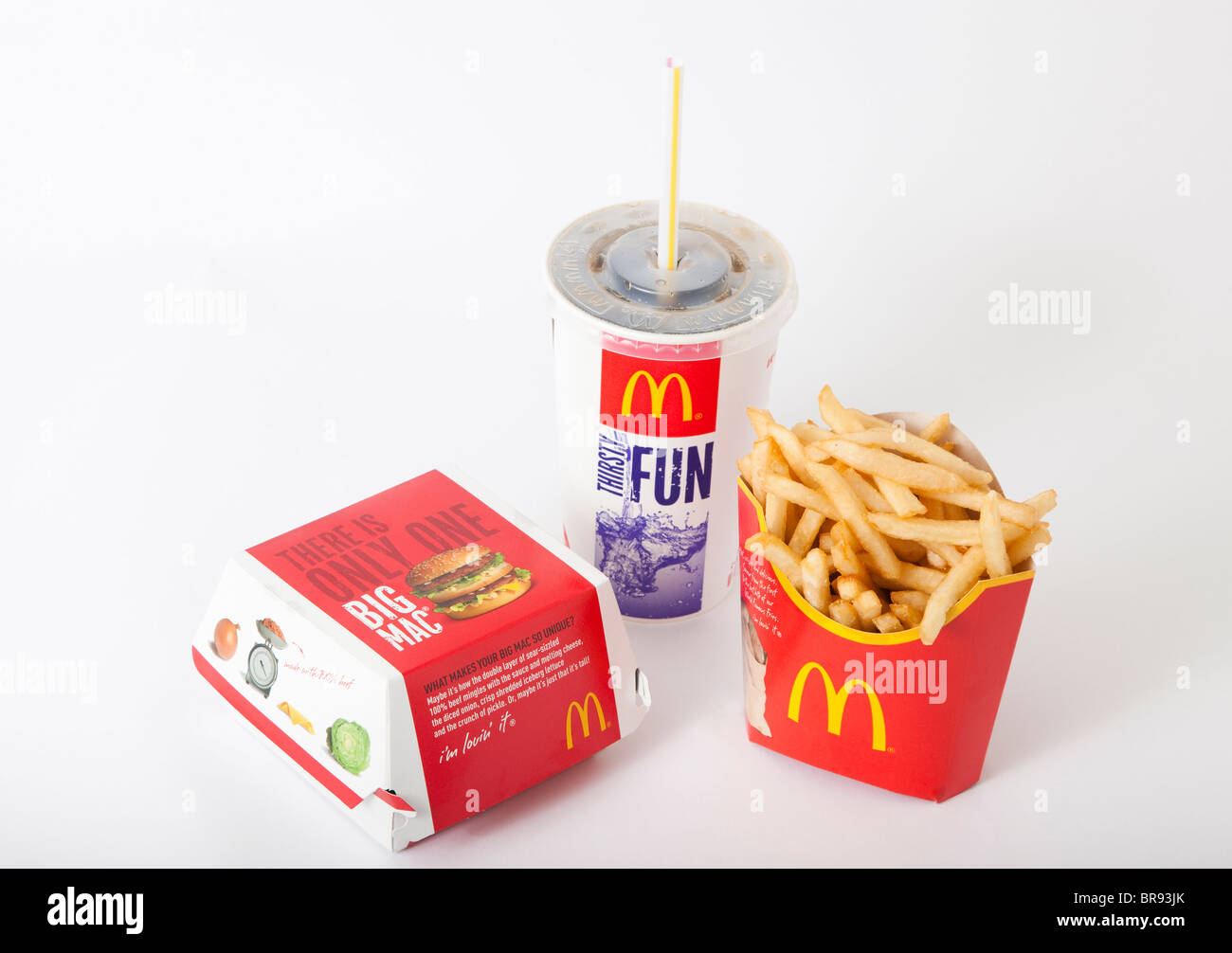 mcdonalds big mac meal 'big mac' Stock Photo