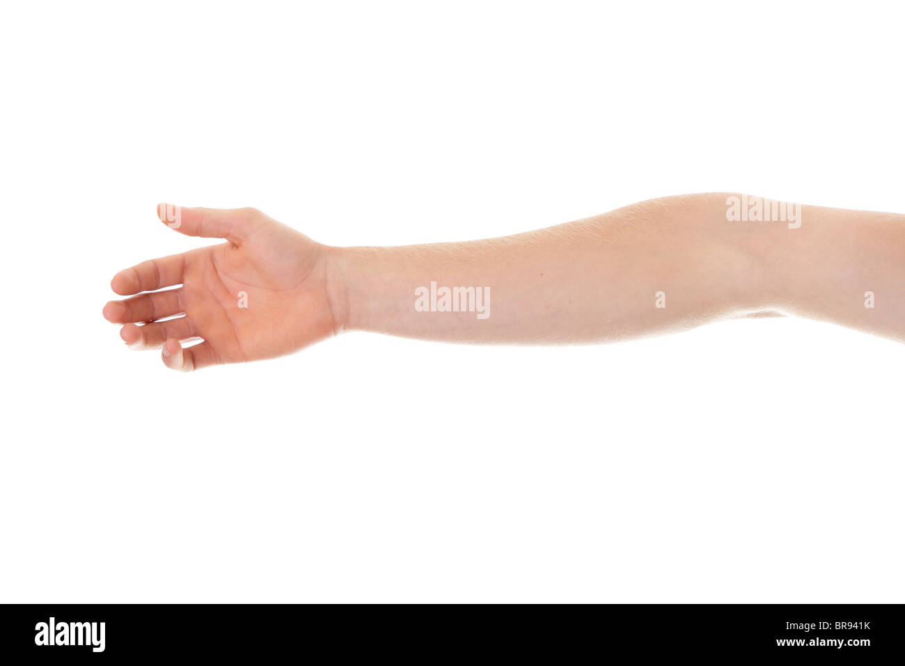 Broken elbow, isolated on white Stock Photo - Alamy