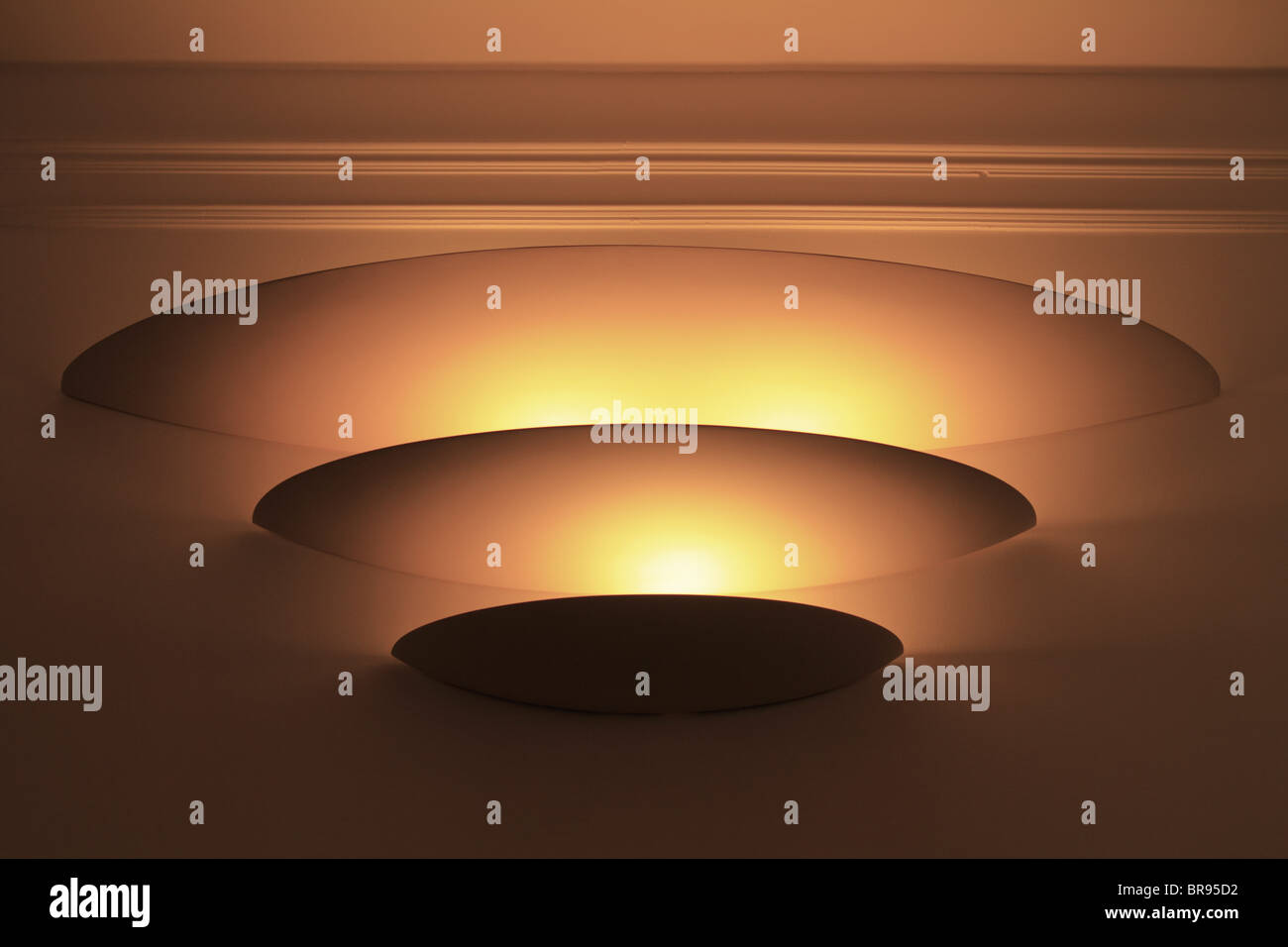 Unusual interior lighting. Stock Photo