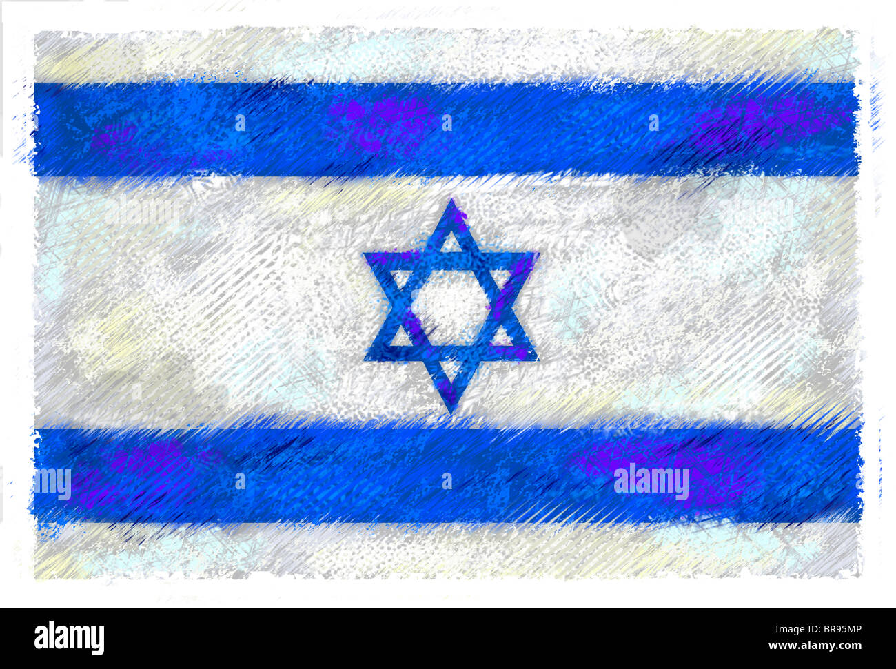 Flag of Israel Stock Photo