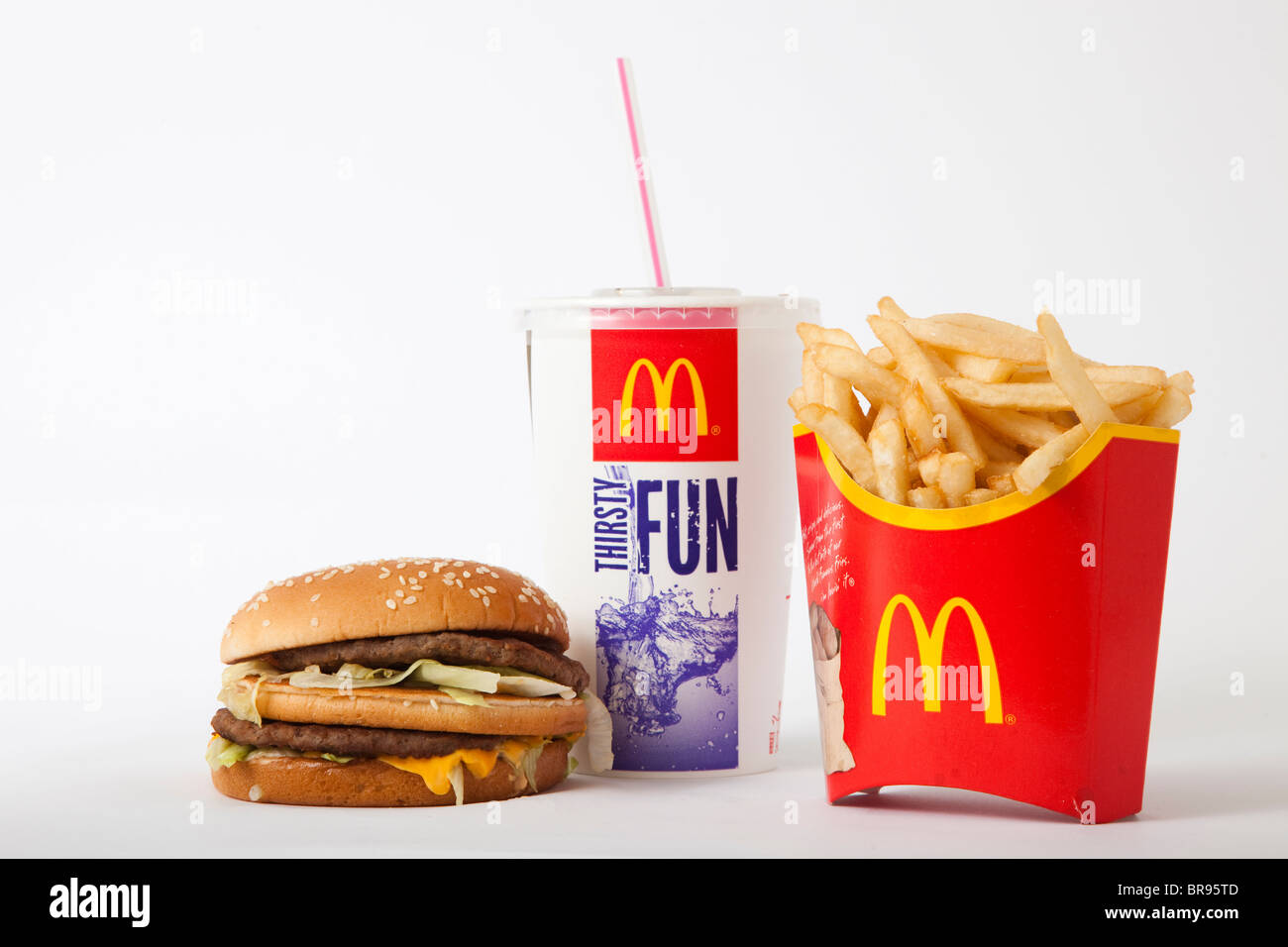 mcdonalds big mac meal 'big mac' Stock Photo