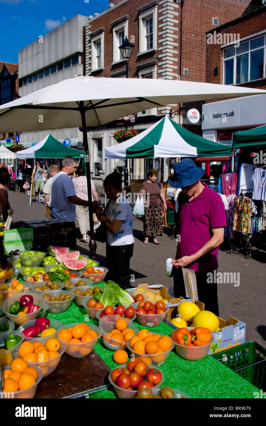 Uk, England, Middlesex, Staines, Town Market Stock Photo