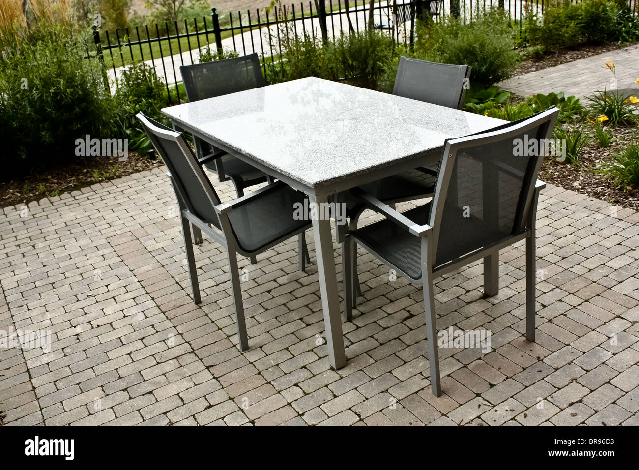 outdoor patio furniture Stock Photo