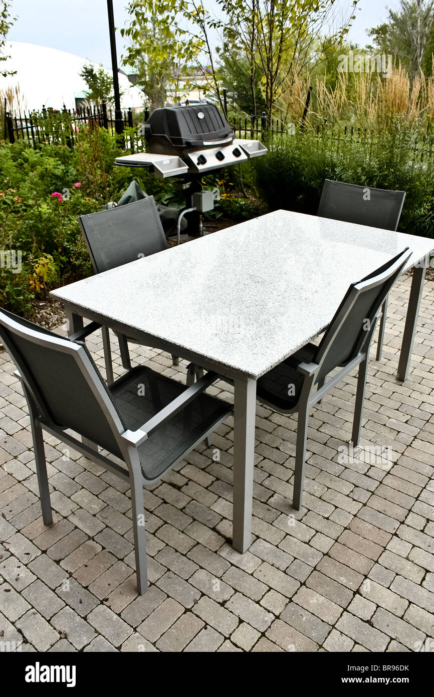 outdoor patio furniture Stock Photo