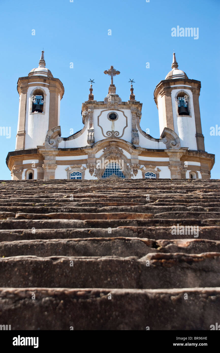 A Church in Ouro Preto Minas Gerais, Brazil Igreja Nossa Senhora do Carmo Stock Photo