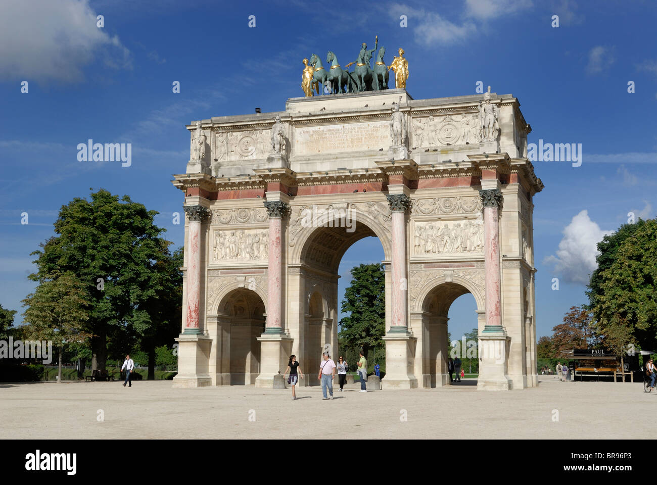 Arc de Triomphe du Carrousel, Paris France. Stock Photo