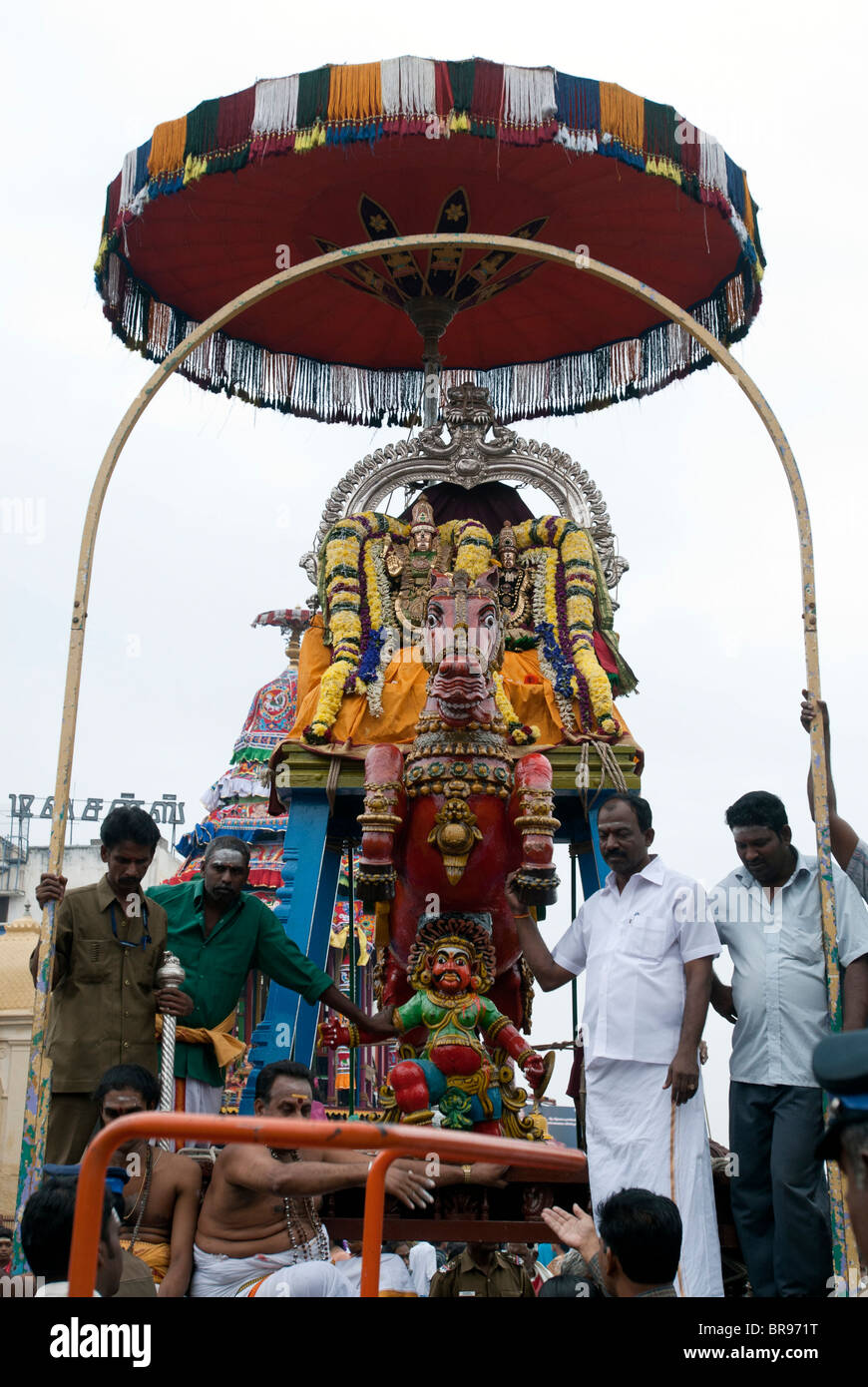Karthigai Deepam festival in Arunachaleswara temple in Thiruvannamalai, Tamil Nadu. Stock Photo