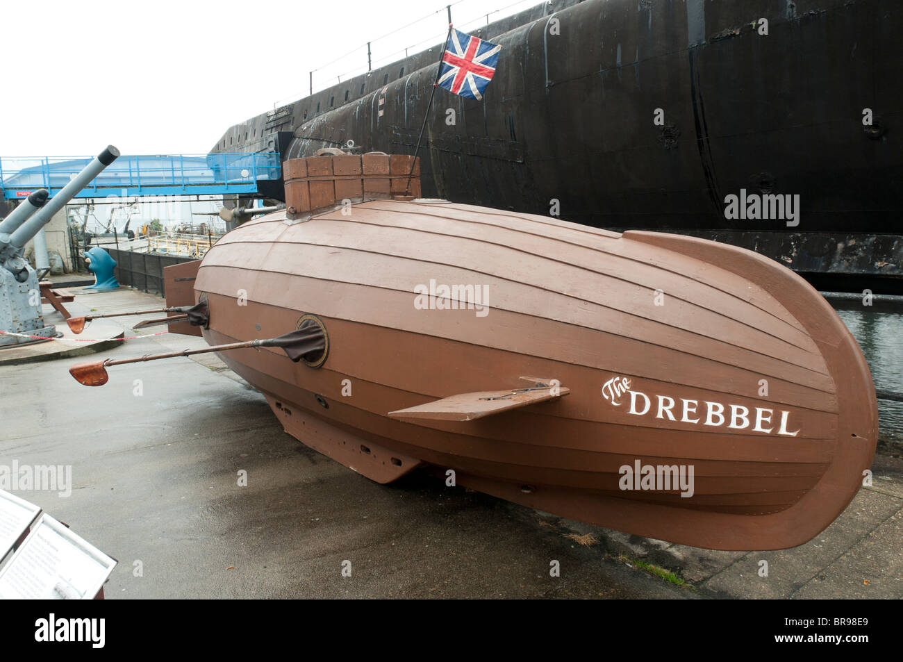 Replica of 1620 Van Drebbel submarine, Royal Navy ...