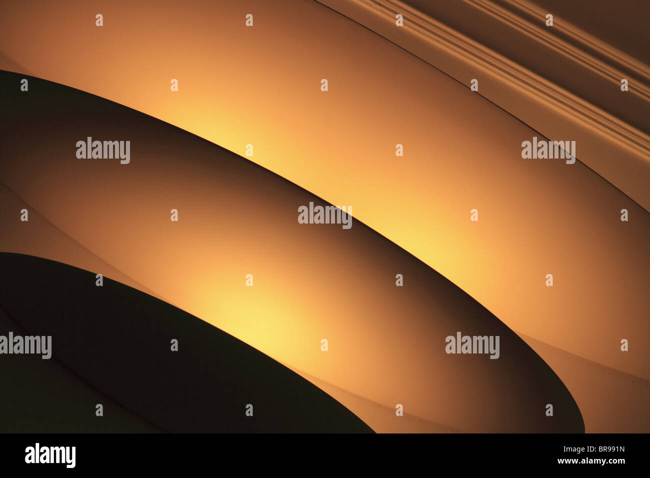 Unusual interior lighting. Stock Photo