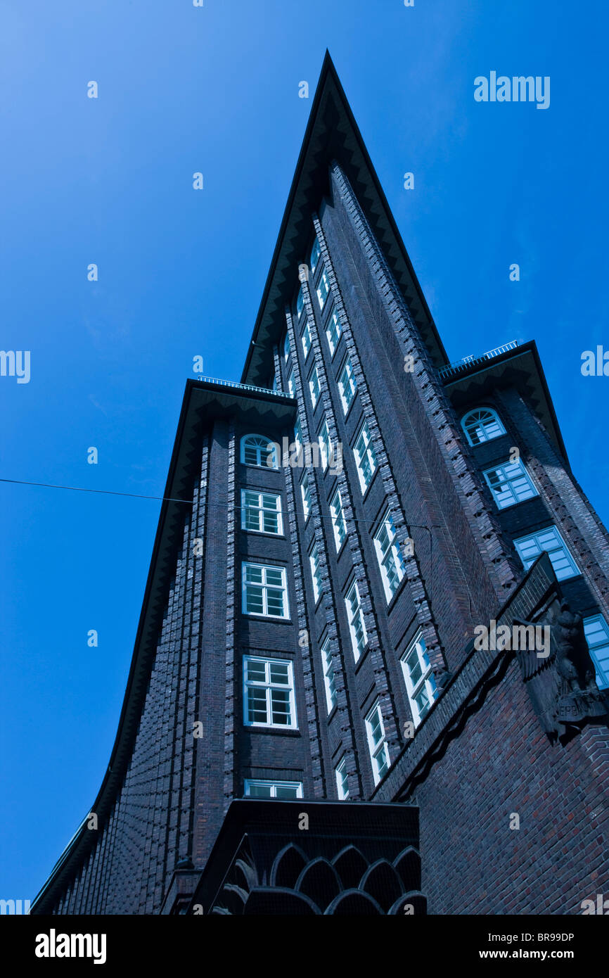 Germany, State of Hamburg, Hamburg. Merchant district, Chilehaus office building. Stock Photo