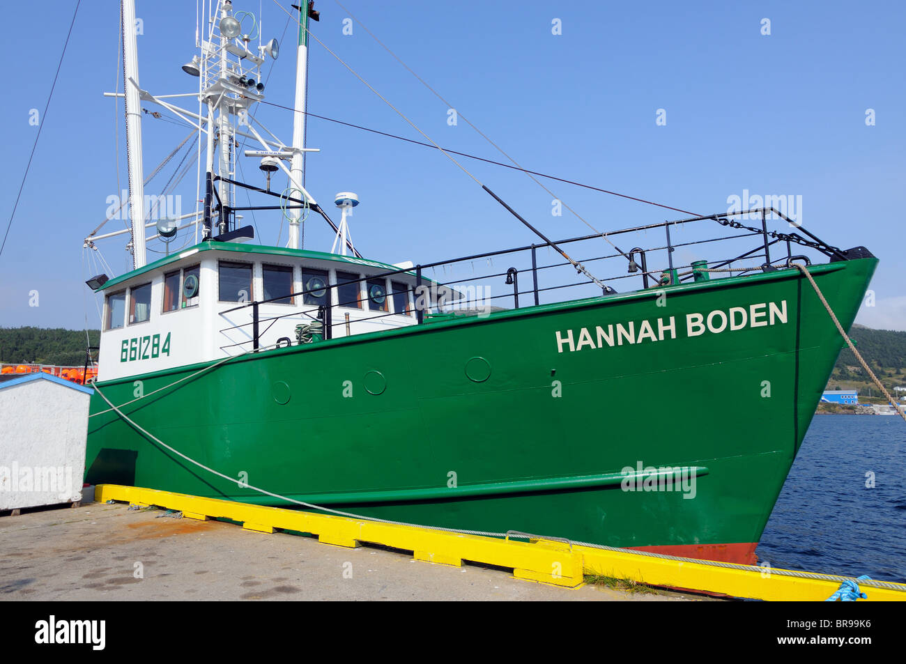 Hannah Boden Swordfish Boat In Bay Bulls, Newfoundland Off Loading Her Catch, Captain Linda