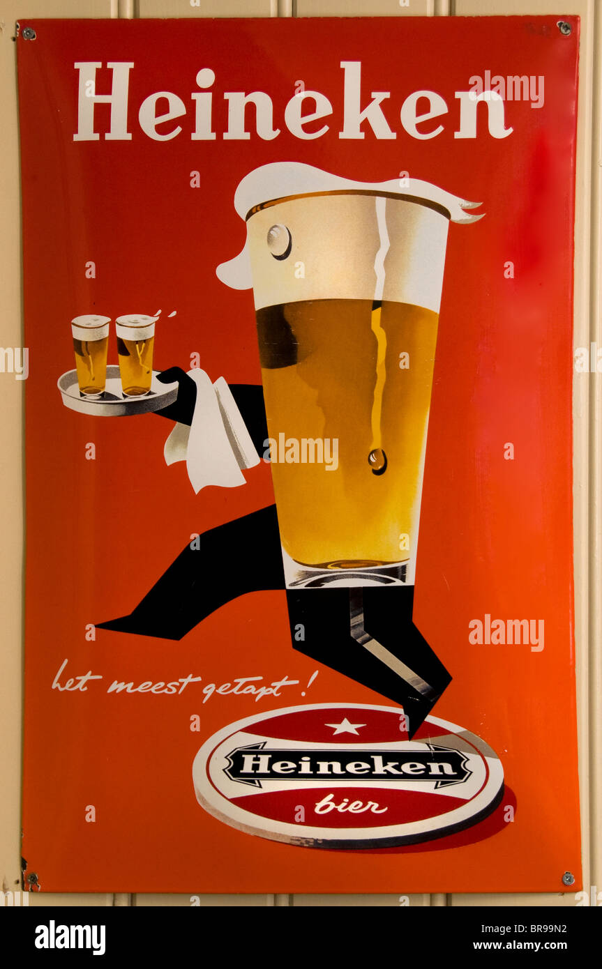 Heineken Beer Sign Pub Bar Cafe  Dutch the Netherlands Stock Photo