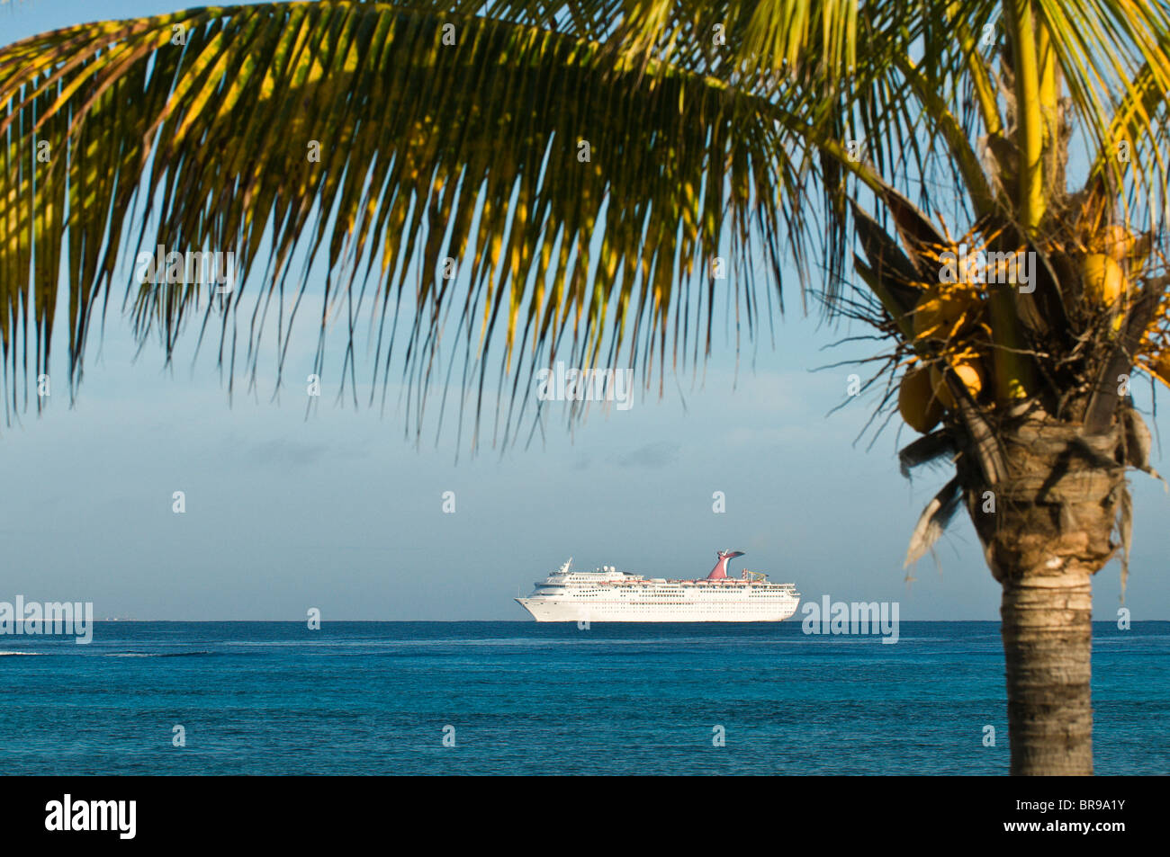 Mexico, Cozumel. Cruise ship, San Miguel, Isla Cozumel, Cozumel Island. Stock Photo