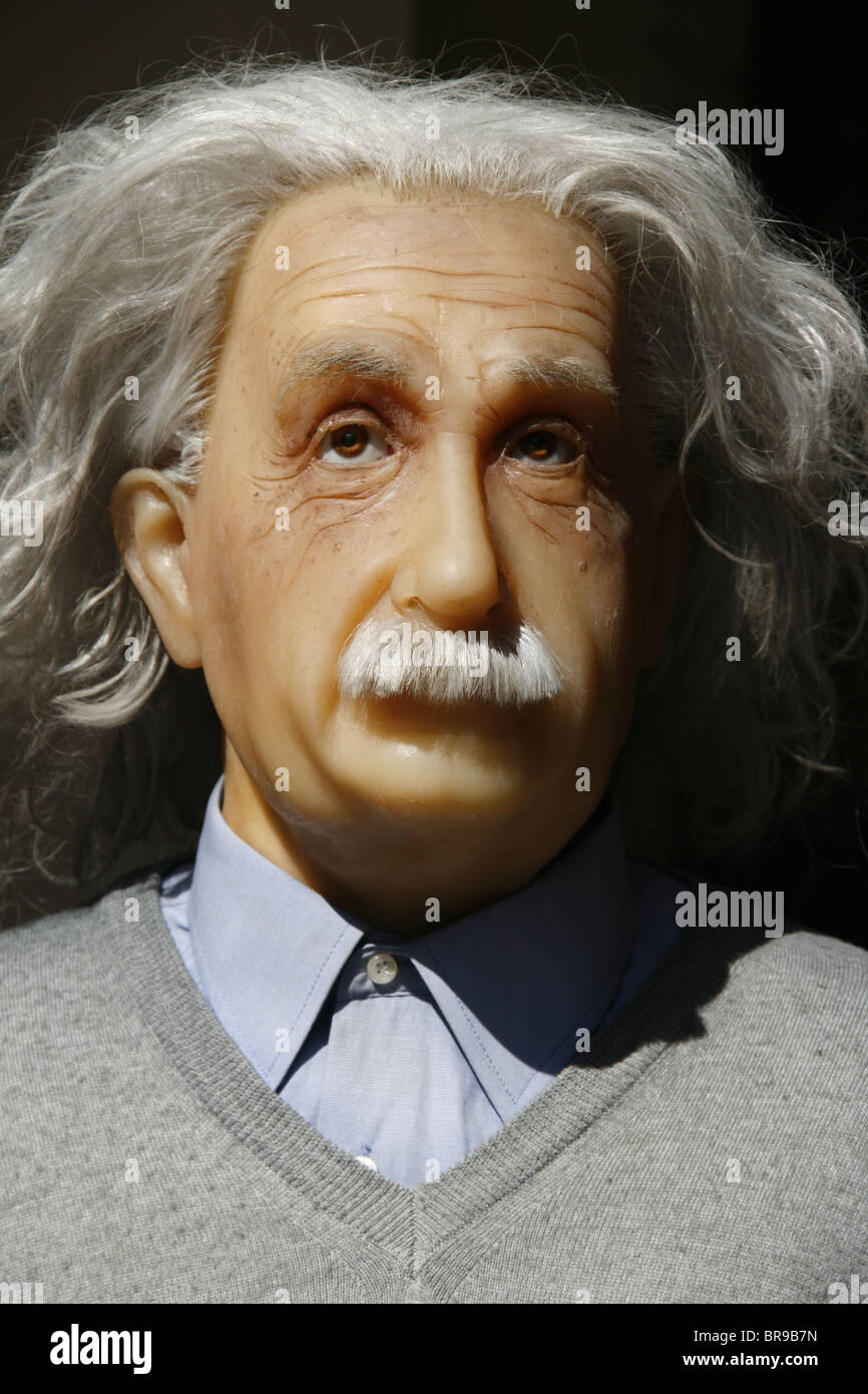 albert einstein waxwork statue model in wax museum, rome Stock Photo Alamy