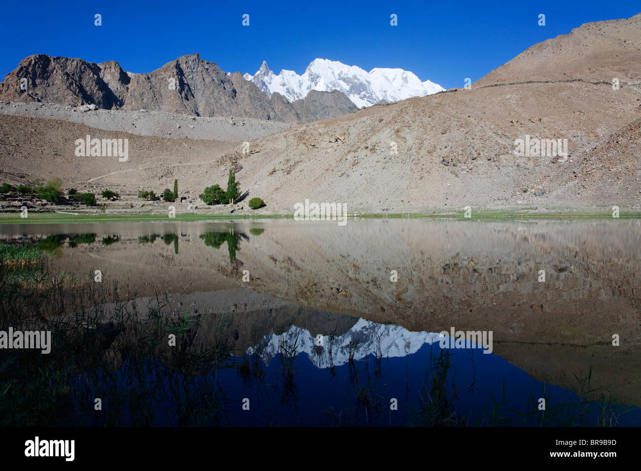 Borith Lake, Passu, Hunza Valley, Pakistan Stock Photo