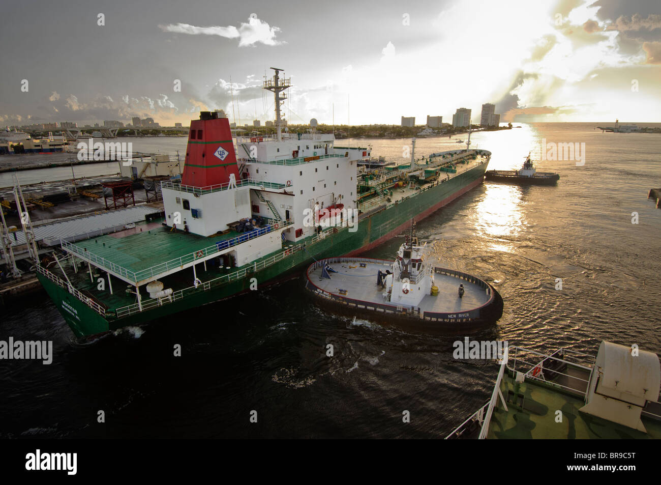 Fort Lauderdale, Port Everglades, Florida, USA: American Petroleum tanker, Sunshine State. Stock Photo