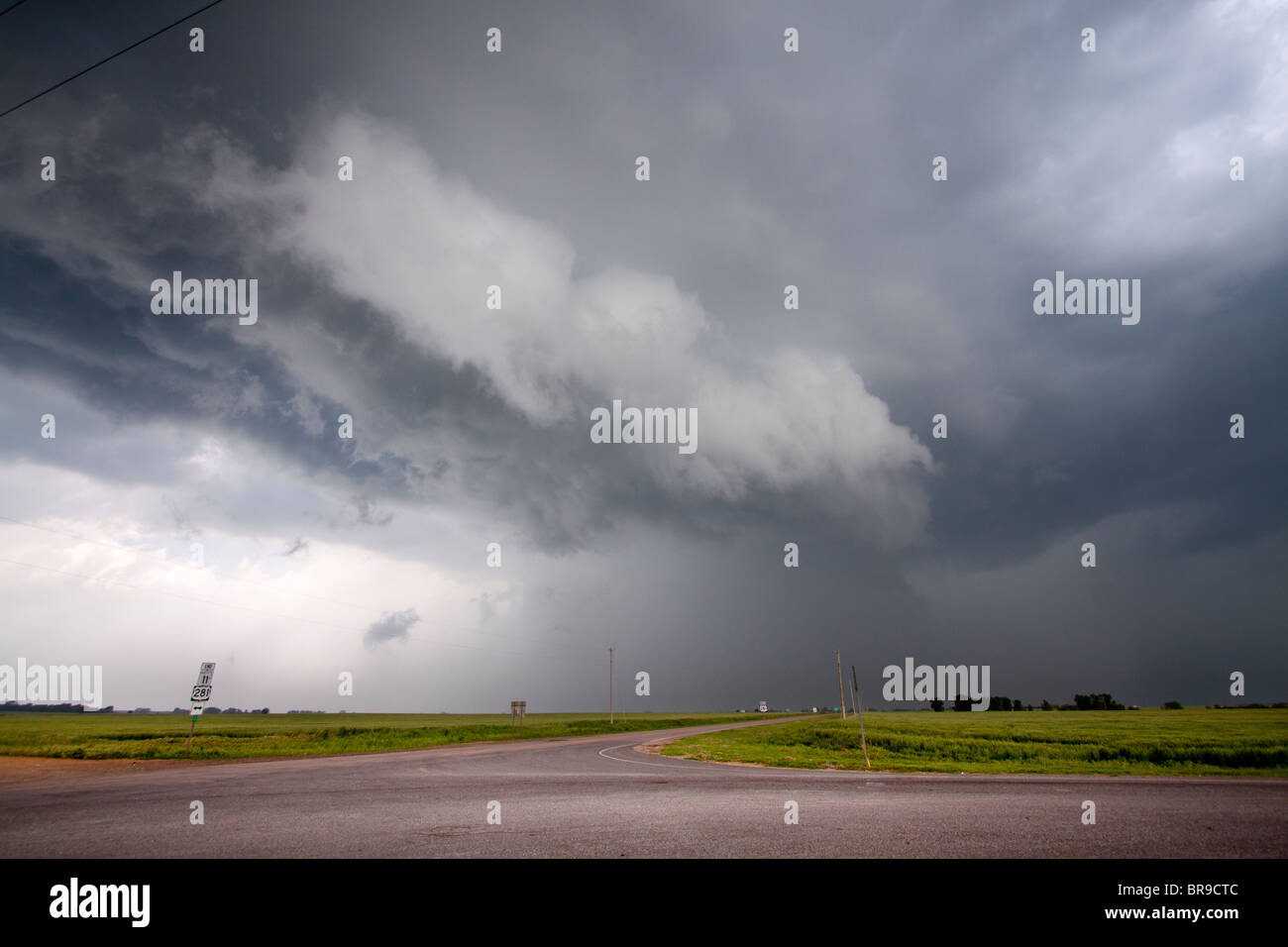 The updraft of a severe storm in northern Oklahoma, May 12, 2010. Stock Photo