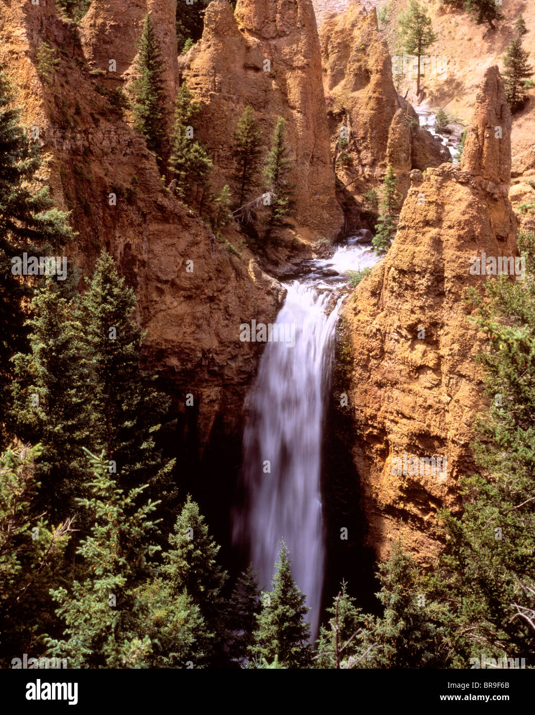 UPPER YELLOWSTONE FALLS YELLOWSTONE NATIONAL PARK WYOMING USA Stock ...