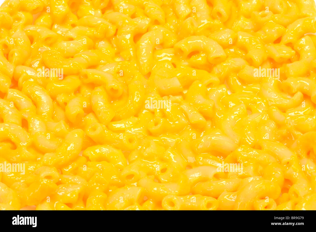 Cooked macaroni and cheese Stock Photo