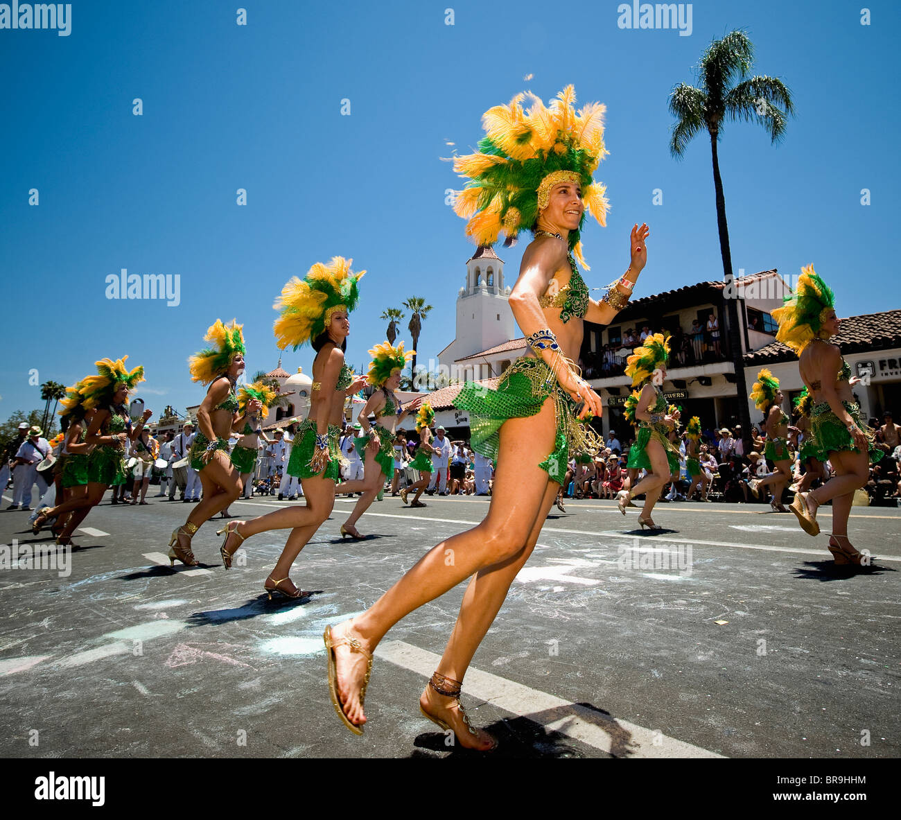 Characters and dancers participate in the annual Santa Barbara Solstice