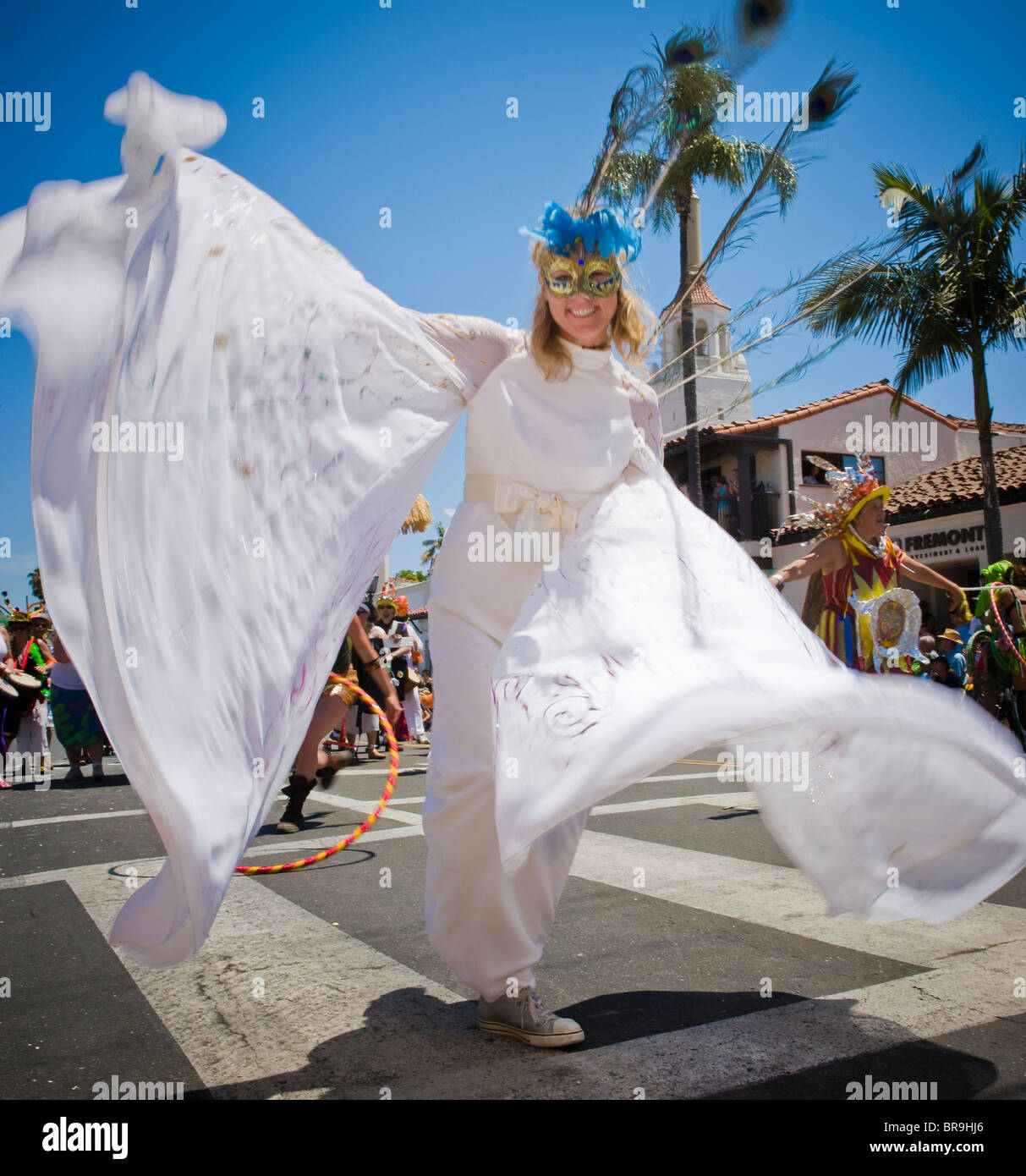 Characters and dancers participate in the annual Santa Barbara Solstice