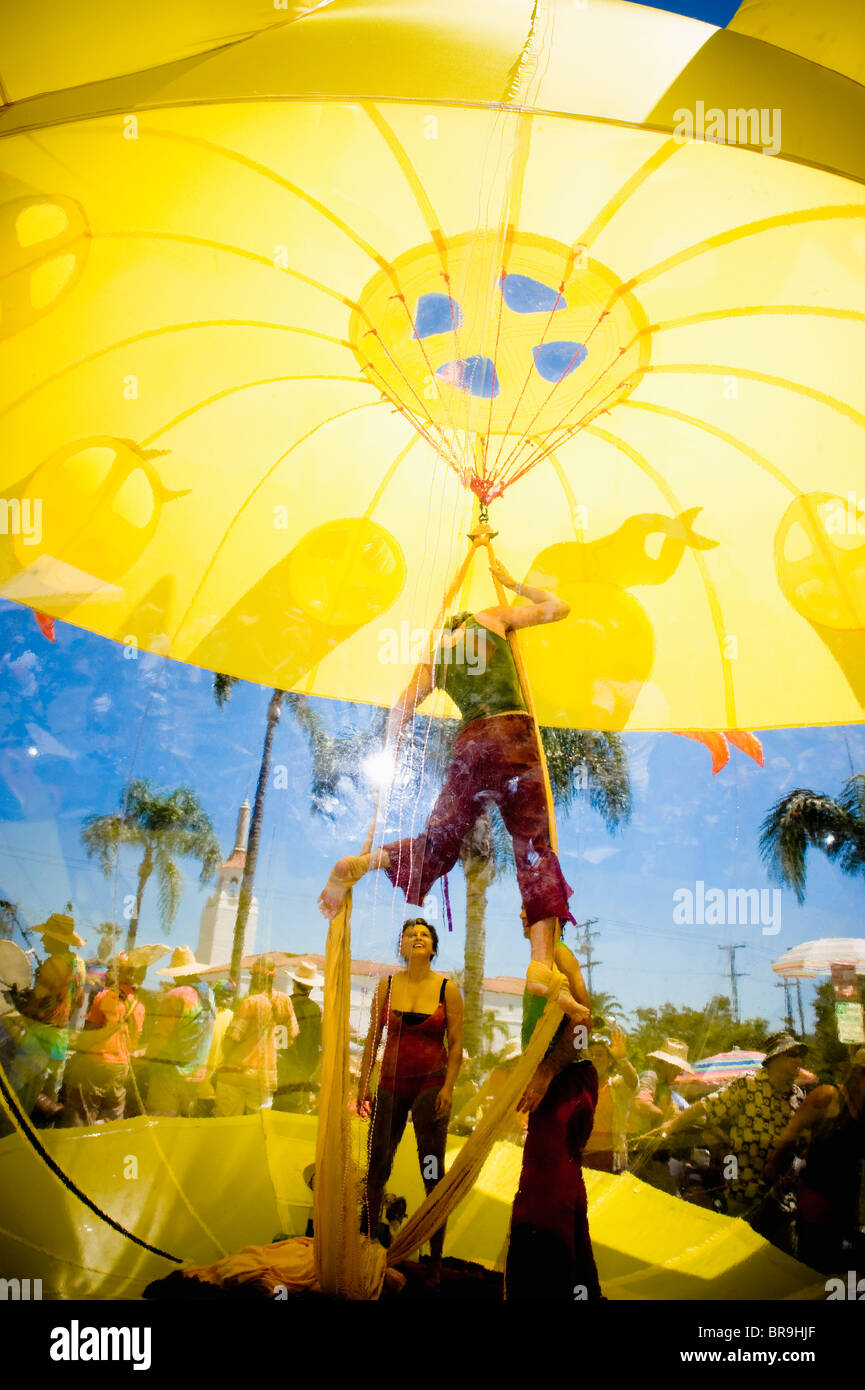 Characters and dancers participate in the annual Santa Barbara Solstice