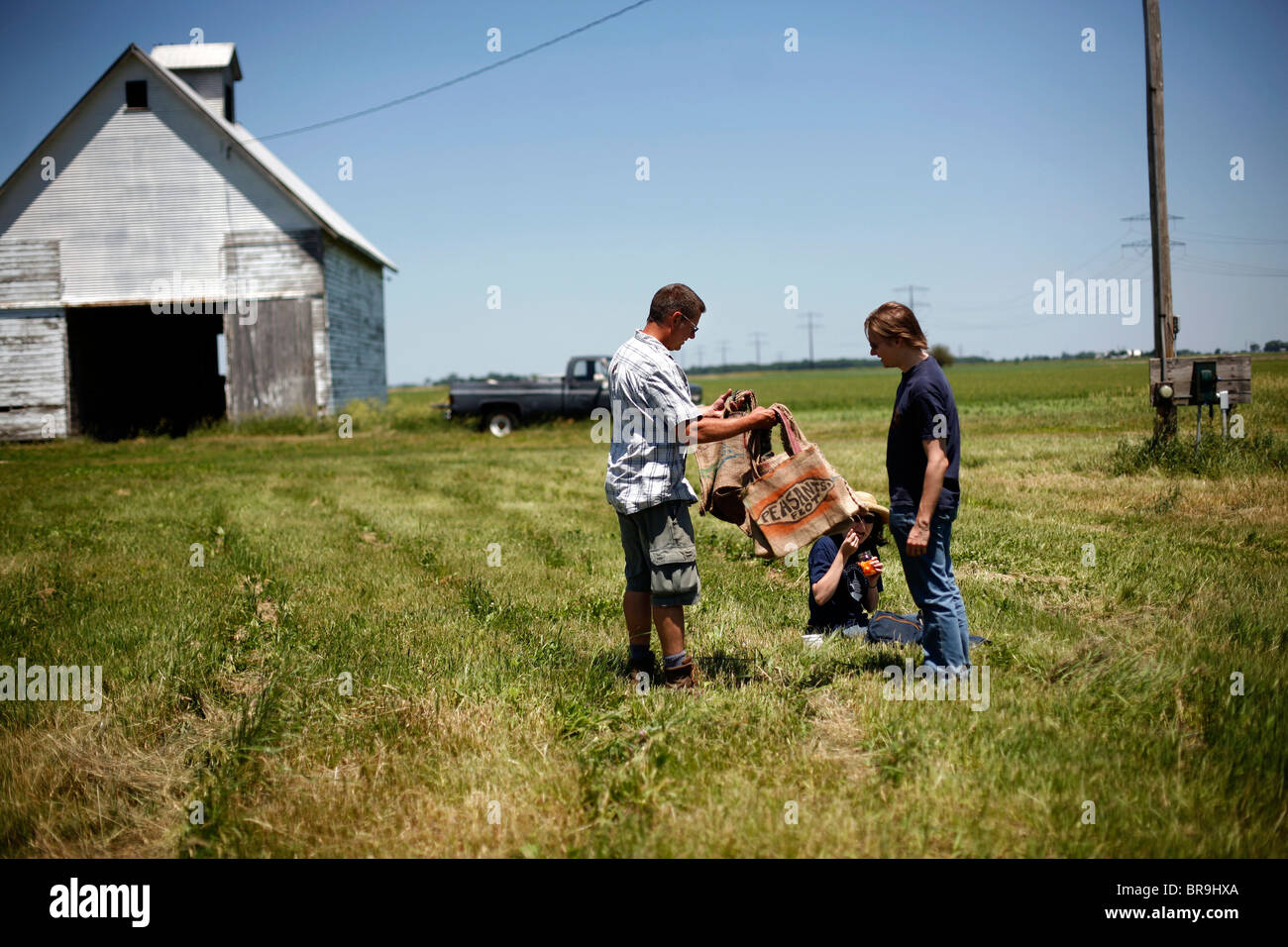 Farm in Manteno Illinois. Stock Photo