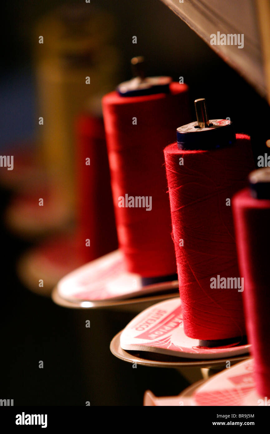 Spools of thread at a textile factory near Medellin Colombia Stock ...