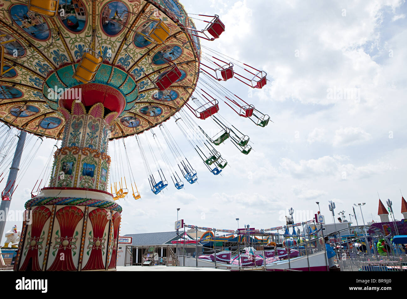 Amusement park ride at seaside heights, new jersey Stock Photo