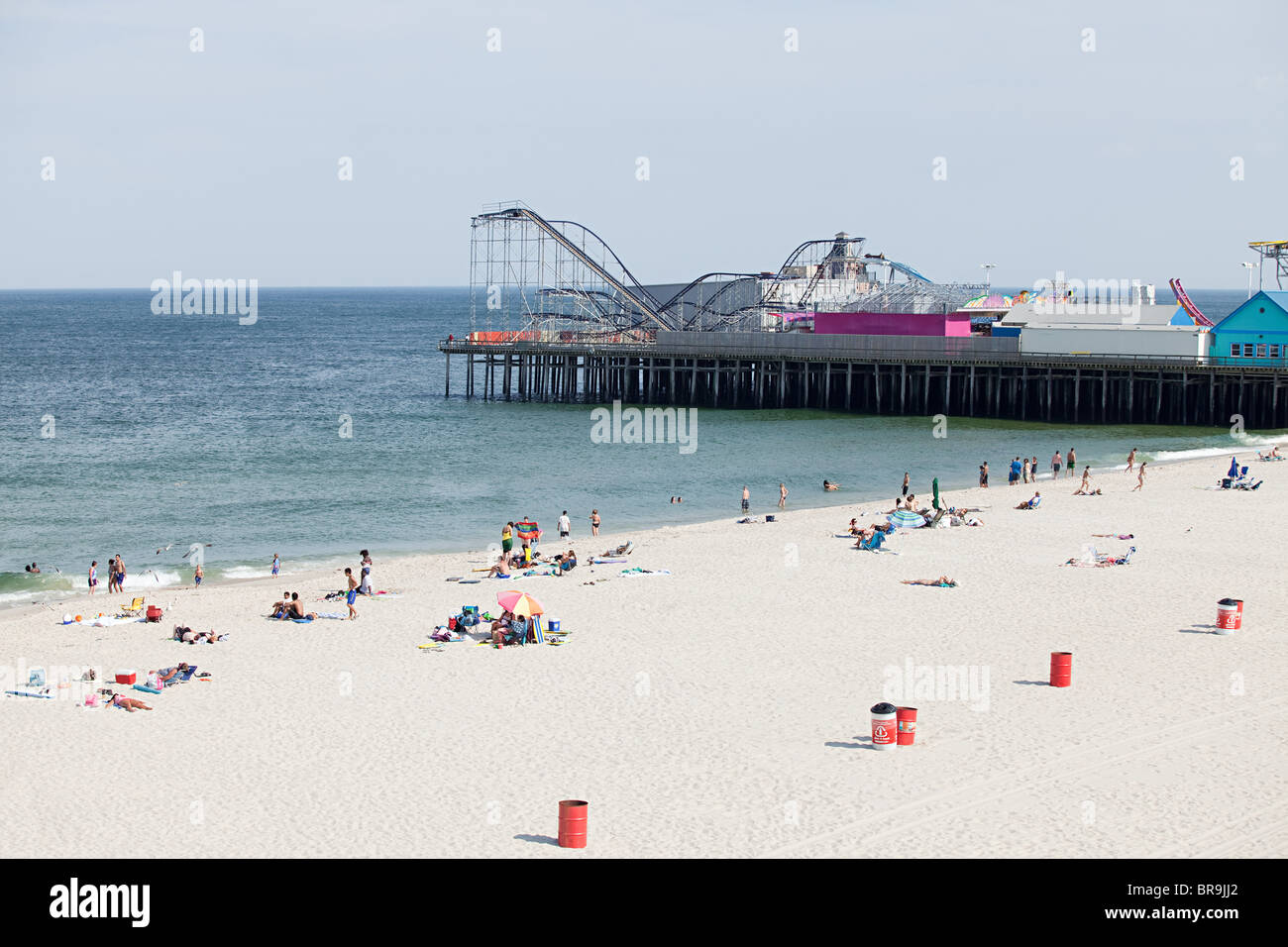 Beach at seaside heights, new jersey Stock Photo