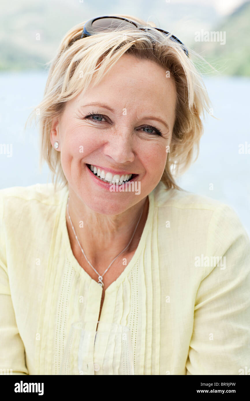 Mature woman holiday alone hi-res stock photography and images - Alamy