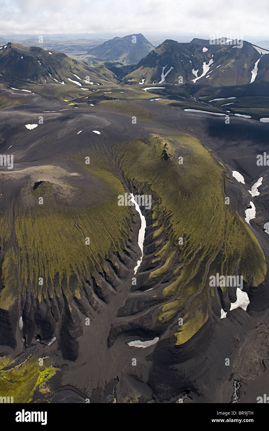 Iceland, lakagigar volcanic fissure Stock Photo