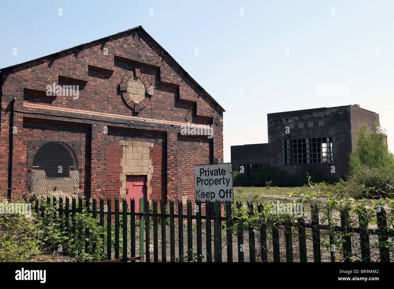 Abandoned coal mine buildings. Image taken at Snowdown Colliery near to Canterbury, Kent, UK. Stock Photo