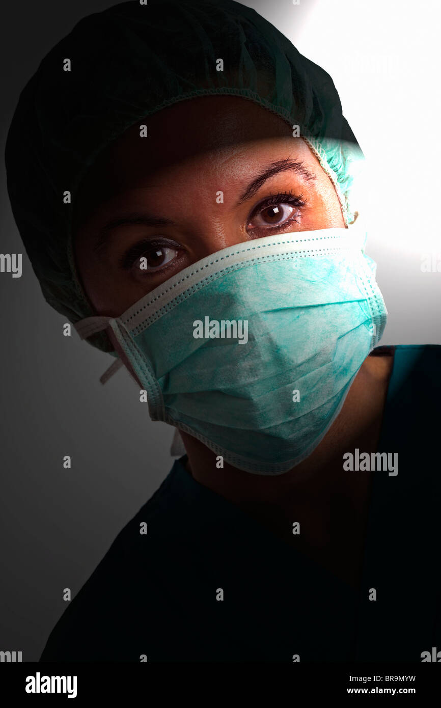 Theatre nurse in medical scrubs Stock Photo Alamy