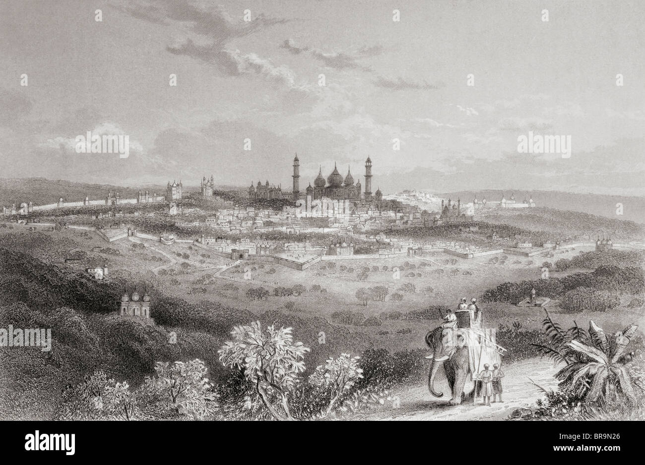 Delhi, India, from a 19th century print. Stock Photo