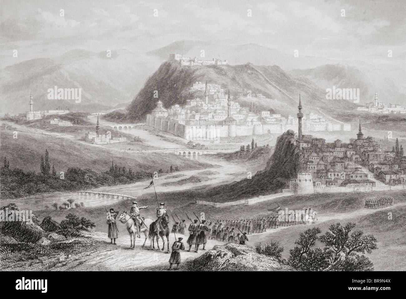 Kars, Turkey, from a 19th century print. Stock Photo